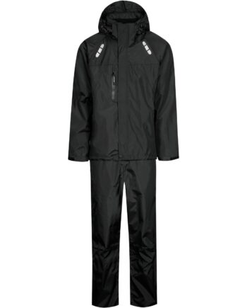 åndbart Letvægts Regnsæt Blødt Materiale Sort