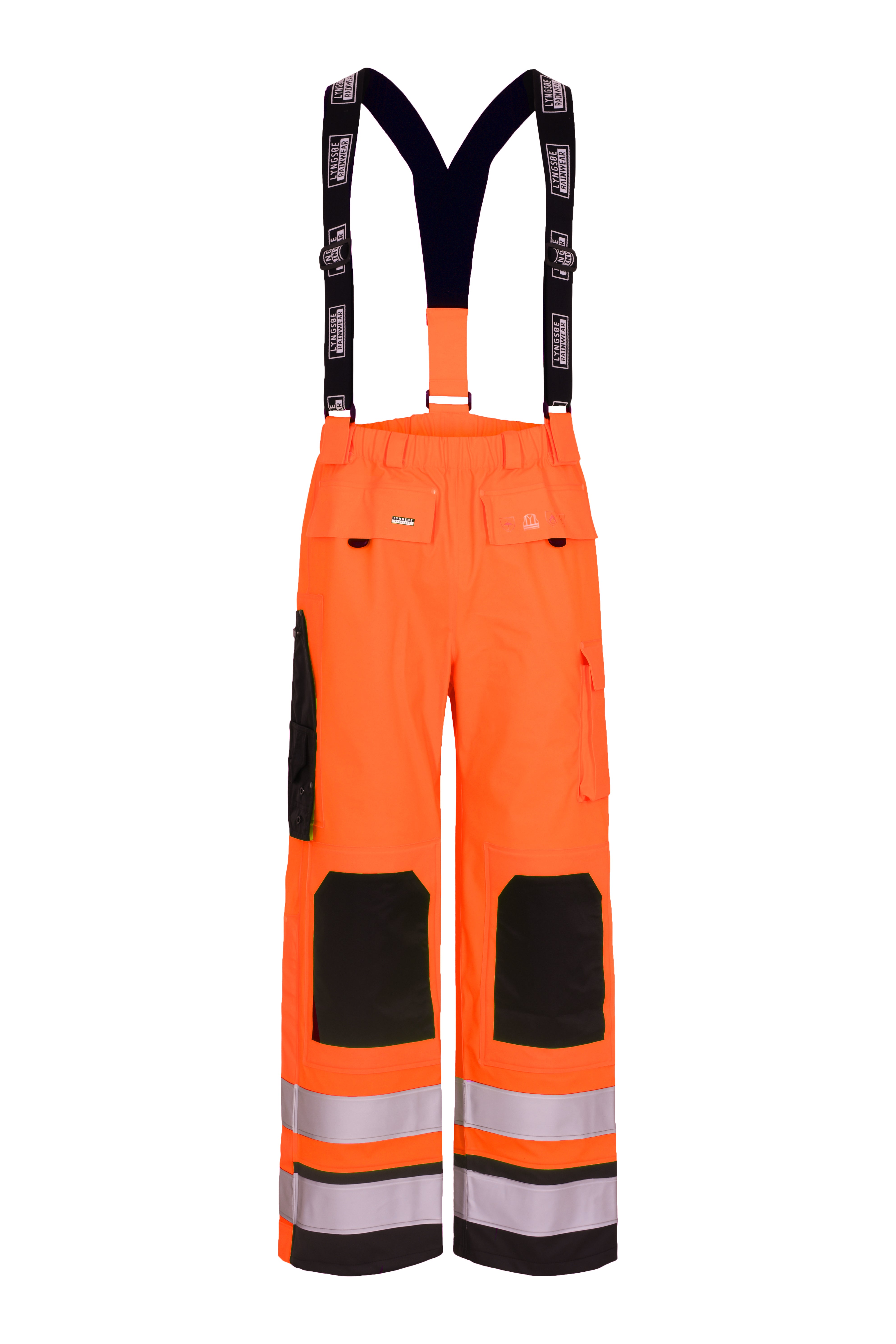 Brandhæmmende Vis Regnbukser Kraftig Kvalitet Vis Orange Navy