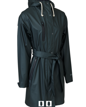 Elka Regnjakke Dame Mørk Salamander