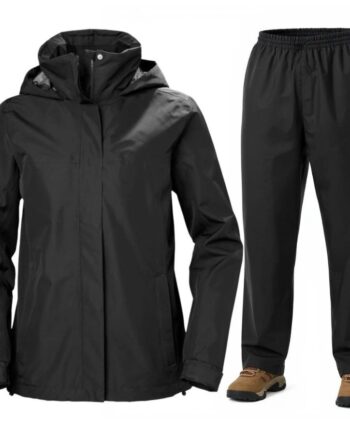 Helly Hansen Aden Rain Regnsæt Dame Sort