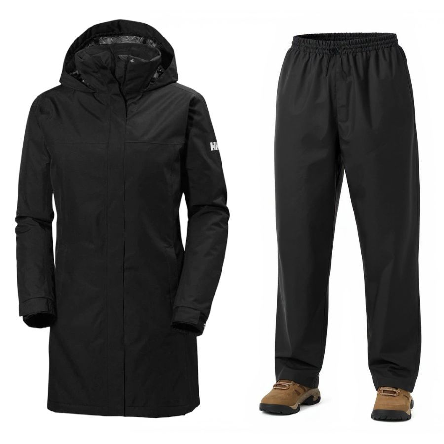 Helly Hansen Aden Regnsæt Dame Sort