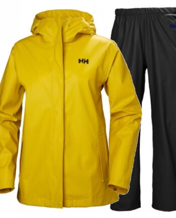 Helly Hansen Moss Regnsæt Dame Gul Sort