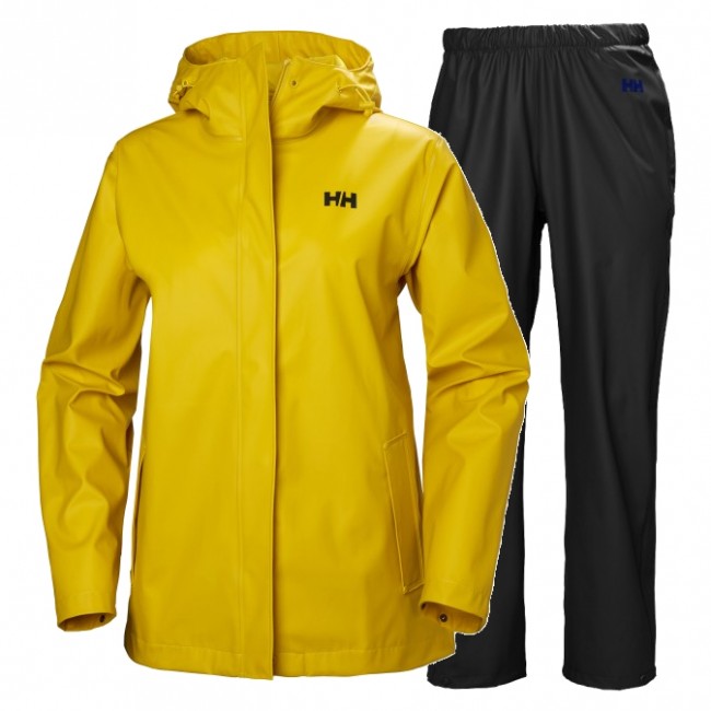 Helly Hansen Moss Regnsæt Dame Gul Sort