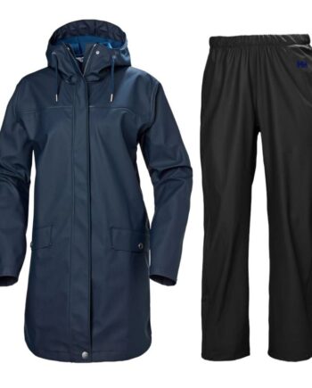 Helly Hansen Moss Regnsæt Dame Mørkeblå Sort