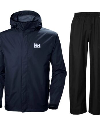 Helly Hansen Seven Rain Regnsæt Herre Mørkeblå Sort