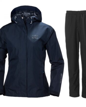 Helly Hansen Seven Regnsæt Dame Mørkeblå Sort