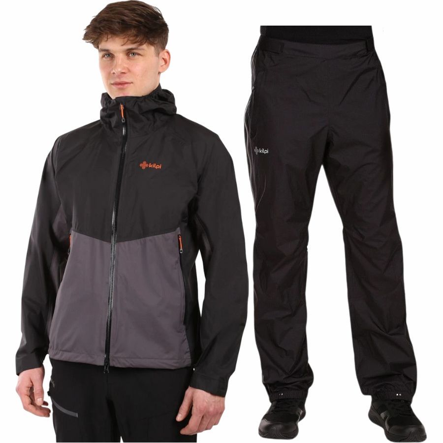 Kilpi Hurricane Regnsæt Herre Grå Sort