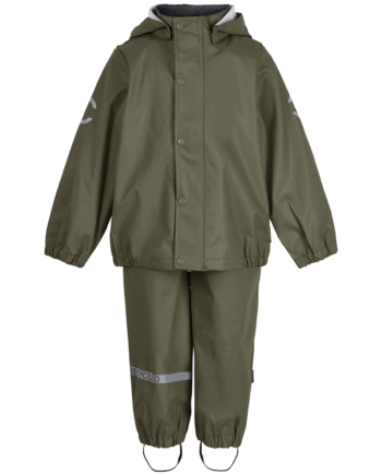 Mikk Line Børne Regnsæt Dusty Olive 152