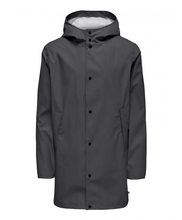 Only   Sons Regnjakke Grå Til Herre