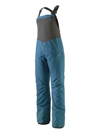Patagonia Womens Snowdrifter Bibs Wavy Blue