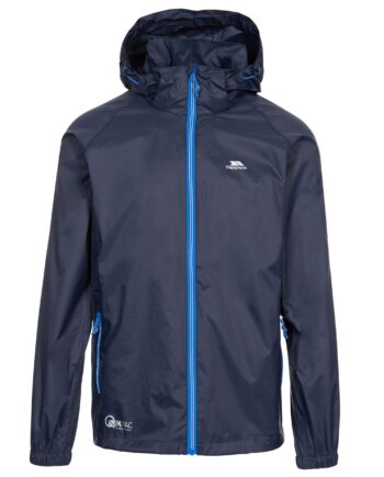 Qikpac Navy Blå Unisex Letvægt Regnjakke