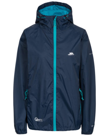 Trespass Qikpac Dame Regnjakke Blå