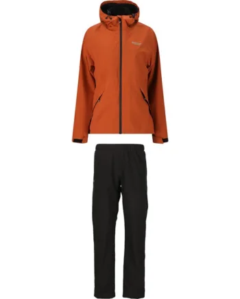 Weather Report Gust Kvinder Damer Regnsæt 000mm Burnt Brick Regntøj Poncho