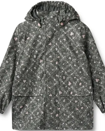 Wheat Regnjakke Ollo Forest Lake Checked Flowers