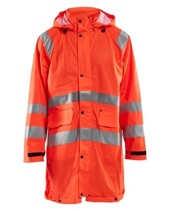 Blåklder 4324 High Vis Regnjakke Level Herre High Vis Orange Regntøj Blåklder 343