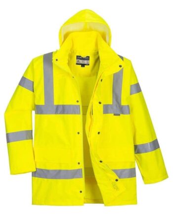 Portwest Vis åndbar Trafik Regnjakke Rt60 Gul Regntøj Portwest Regnjakker