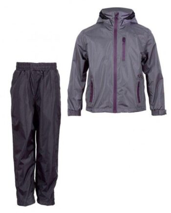 Steenholt Fjord Børne Regnsæt Mid Grey 104