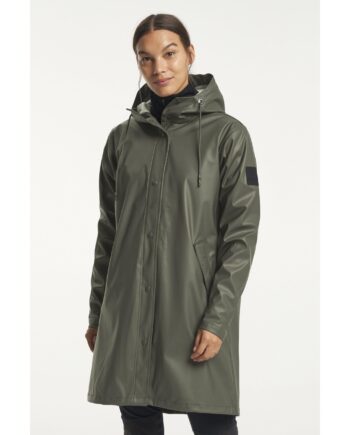 Tenson Apelviken Regnjakke Dame 5017643 Olivengrøn Jakker
