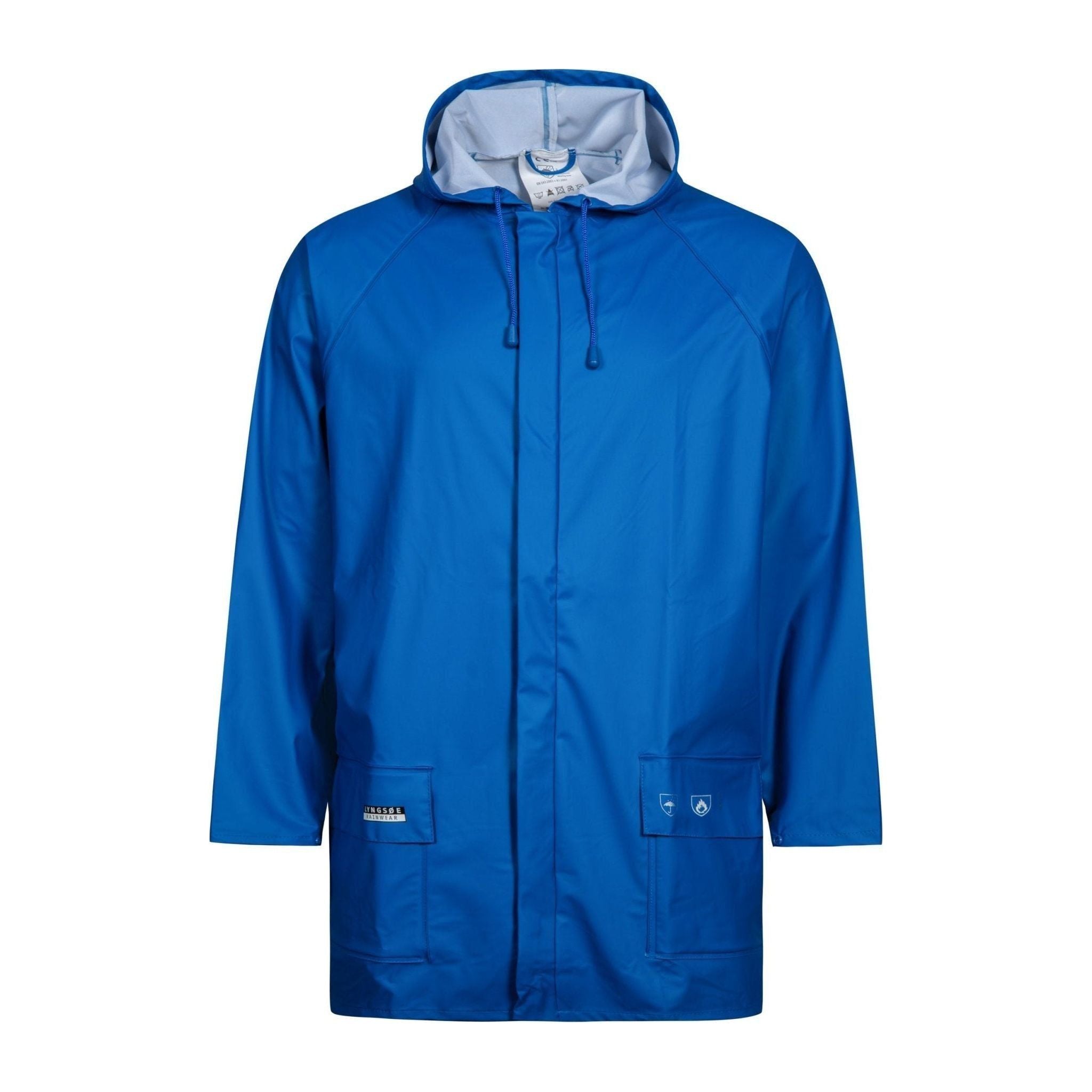 Lyngsøe Brandhæmmende Regnjakke Lr48 Royal Blue Regntøj Beklædning Discount