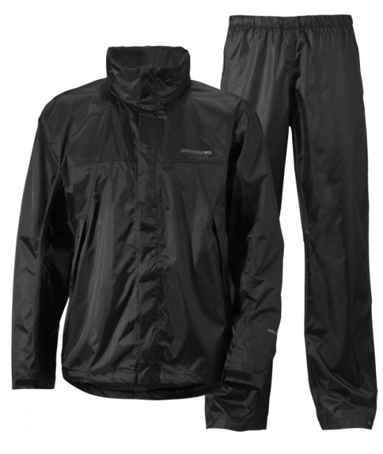 Didriksons Main Mens Set Regnsæt Sort