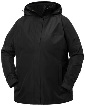 Helly Hansen Aden Plus Regnjakke Dame Plus Size Sort