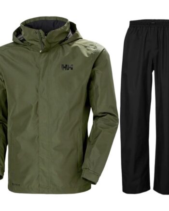 Helly Hansen Dubliner Rain Regnsæt Herre Grøn Sort