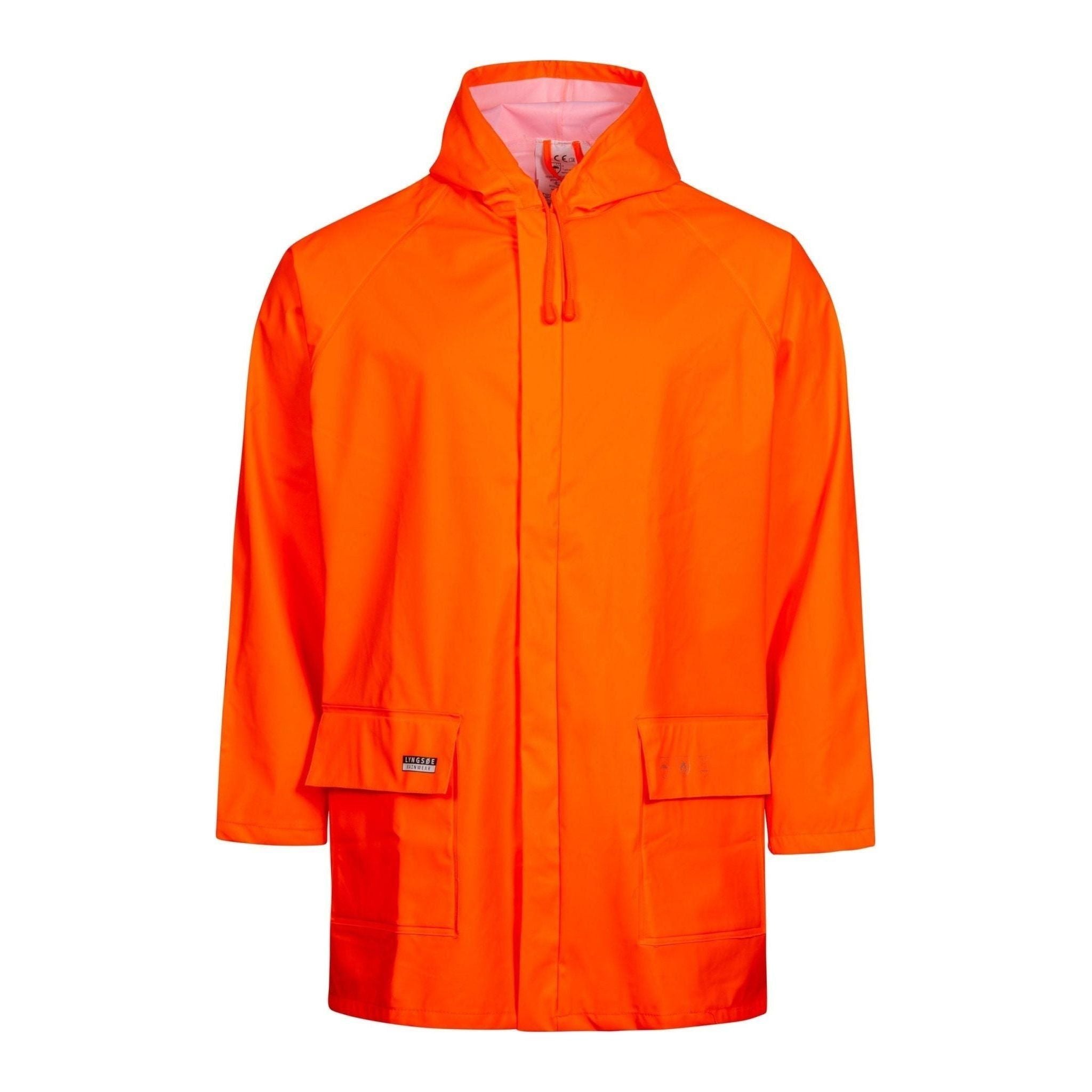 Lyngsøe Brandhæmmende Regnjakke Lr48 Vis Orange Regntøj Beklædning Discount