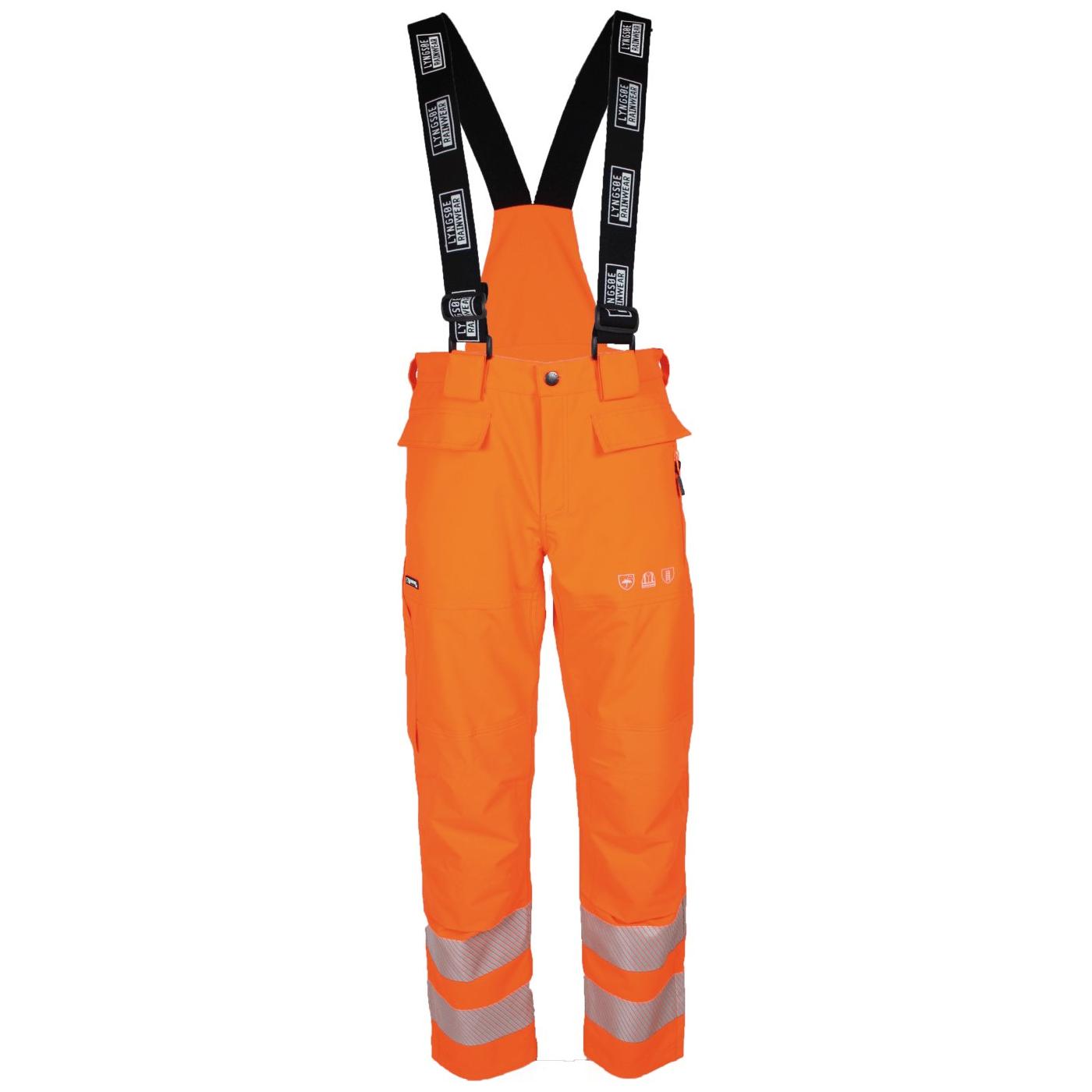Lyngsøe Vis åndbare Regnbukser Stræk Kvalitet 4ws 5084 Vis Orange Regntøj Discount Iso 20471 Klasse