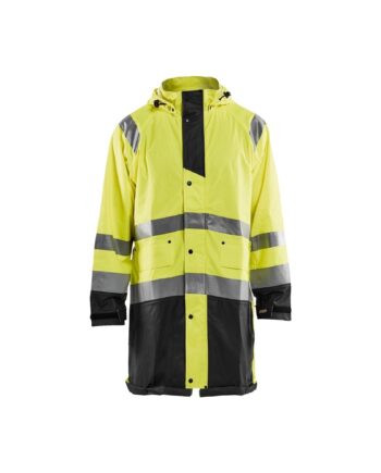 Blåklder 4324 High Vis Regnjakke Level Herre High Vis Gul Sort  Regntøj  Blåklder  343