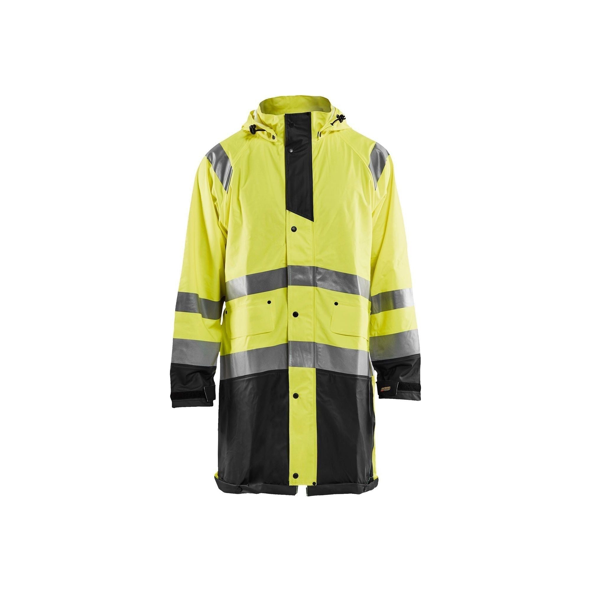 Blåklder 4324 High Vis Regnjakke Level Herre High Vis Gul Sort Regntøj Blåklder 343