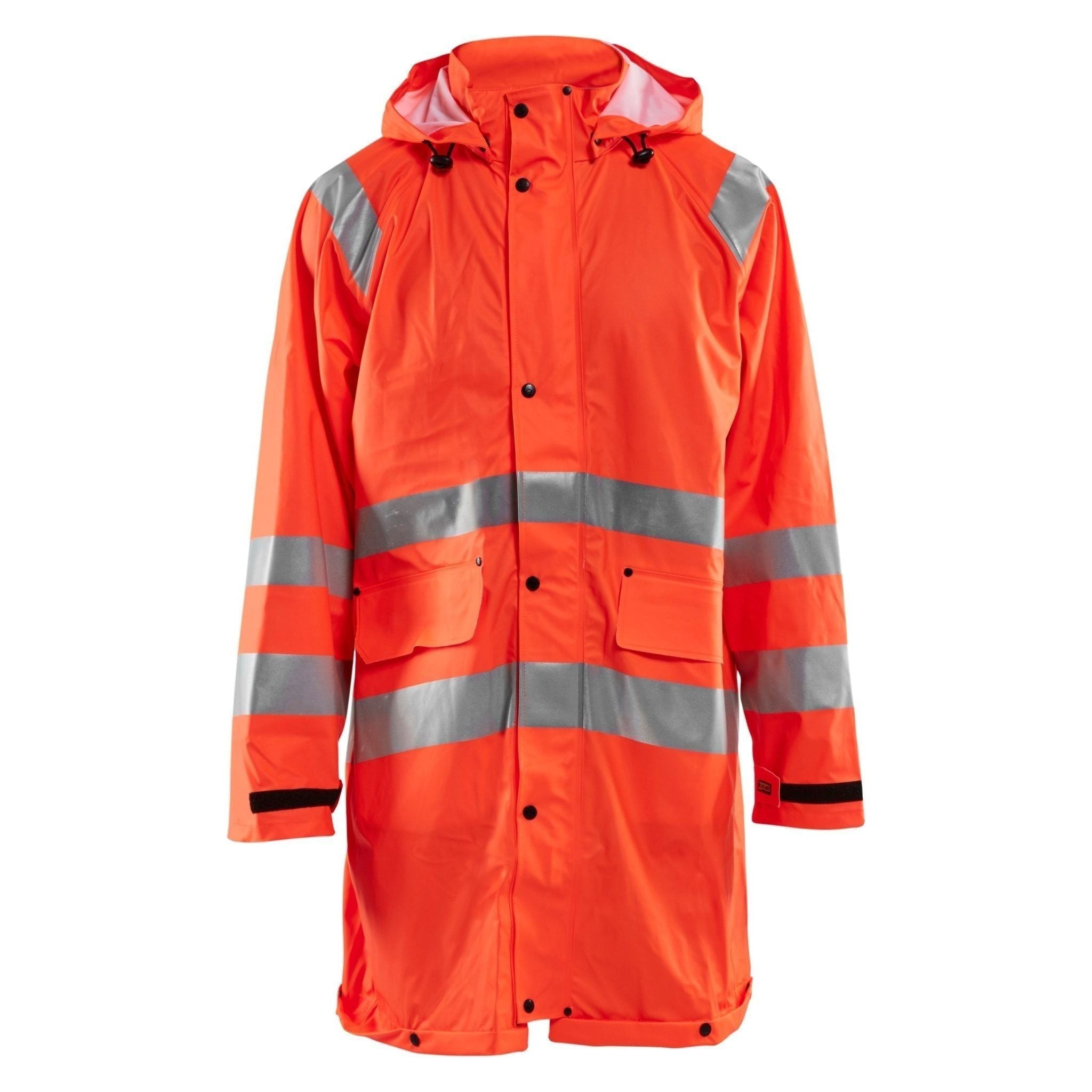 Blåklder 4324 High Vis Regnjakke Level Herre High Vis Orange Regntøj Blåklder 343