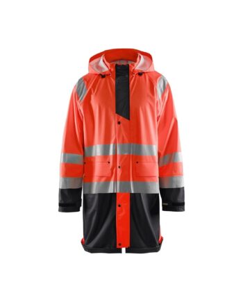 Blåklder 4324 High Vis Regnjakke Level Herre High Vis Rød Sort  Regntøj  Blåklder  343
