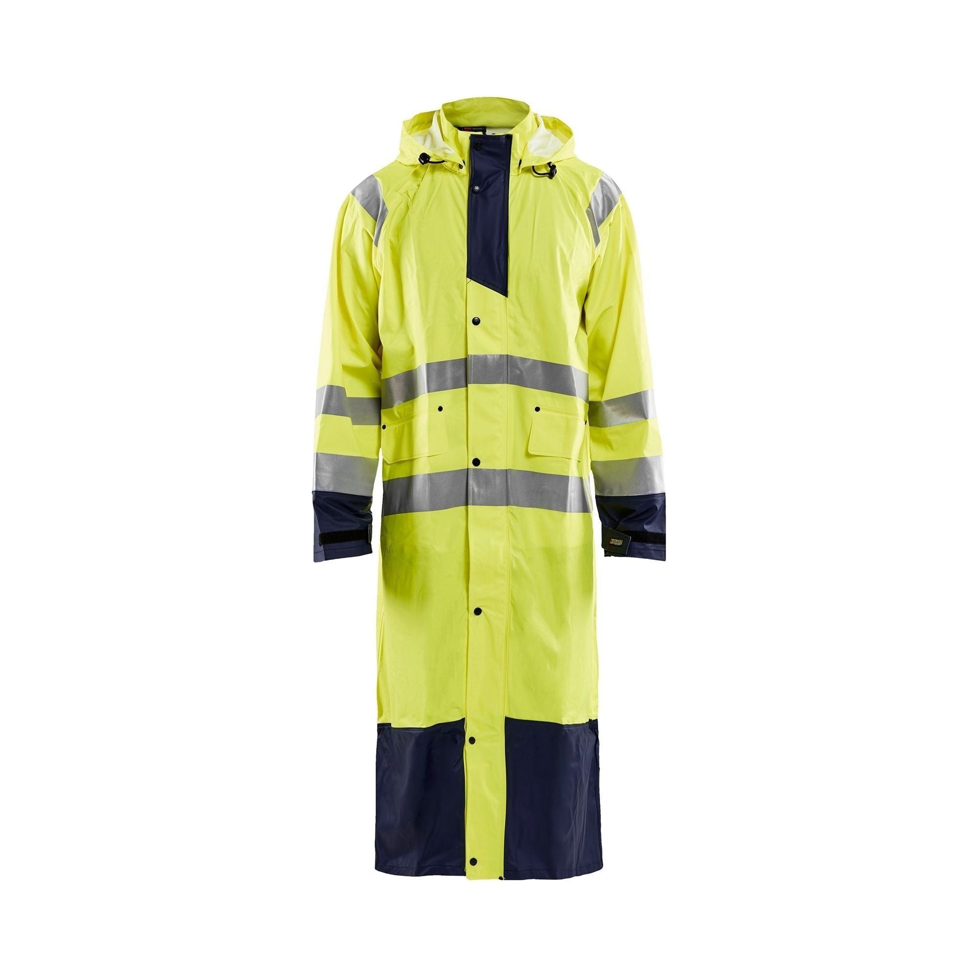 Blåklder 4325 High Vis Regnjakke Level Herre High Vis Gul Marineblå Regntøj Blåklder 343