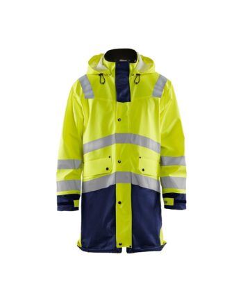 Blåklder 4326 High Vis Regnjakke Level Herre High Vis Gul Marineblå  Regntøj  Blåklder  343