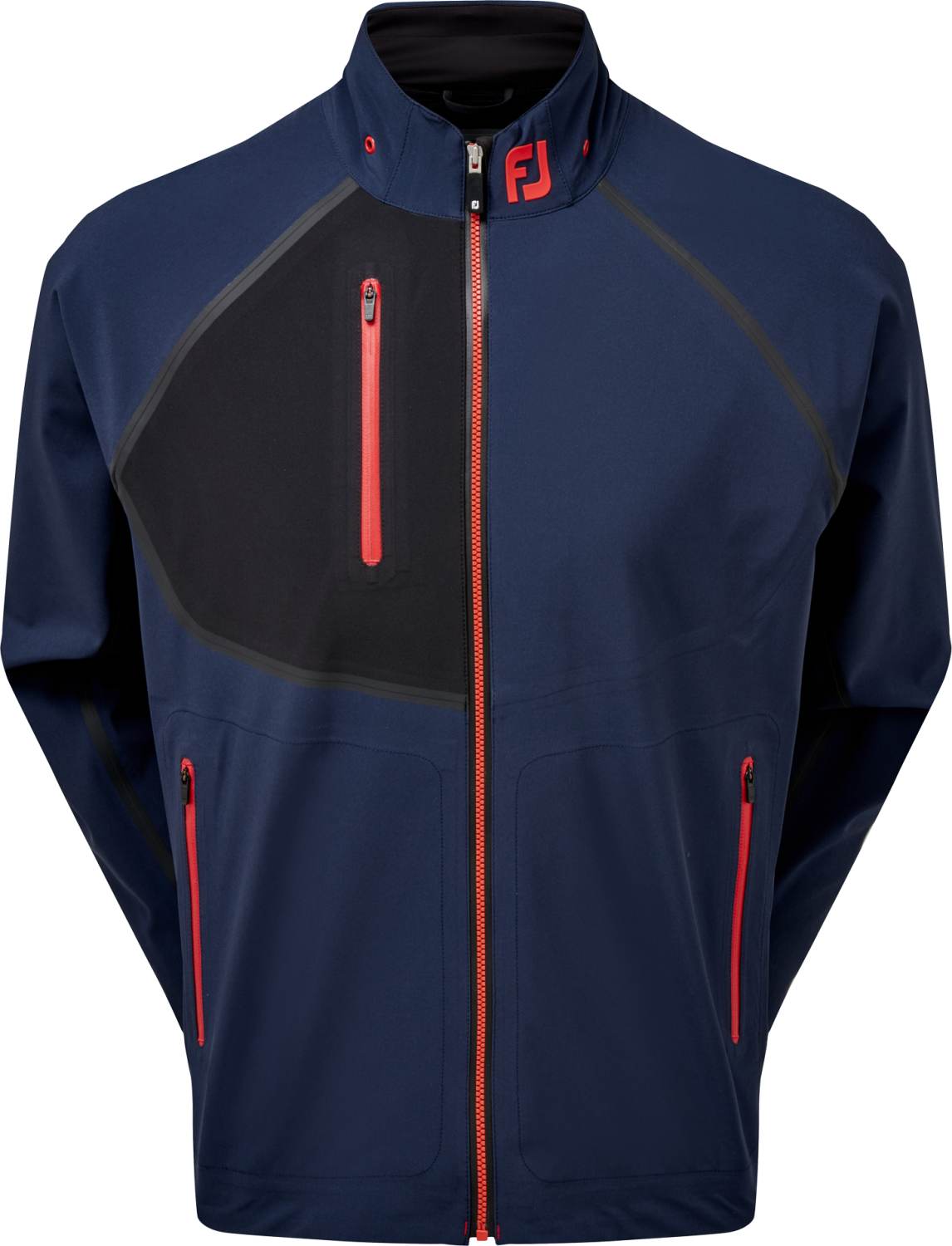 Footjoy Hydrotour Herre Regnjakke Navy With Black And Bright Red Str