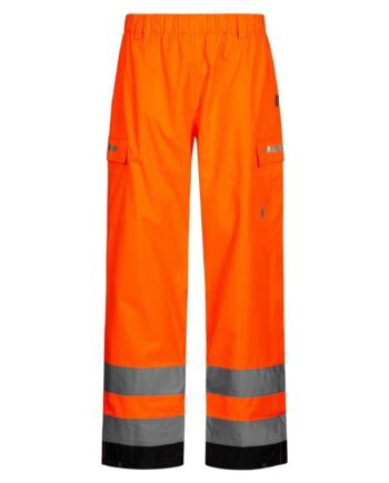 Lyngsøe åndbare Vis Regnbukser Lettere Metervare Med God Slidstyrke Fox6052 Vis Orange Black  Regntøj  343  Herre