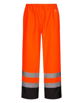 Lyngsøe Brandhæmmende Vis Regnbukser Pvc Lr252 Vis Orange Navy  Regntøj  Brandhæmmende  1149