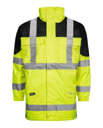 Lyngsøe Brandhæmmende Vis Vinter Regnjakke Foer Lr11411 Saturn Yellow Black  Regntøj  Beklædning  Discount
