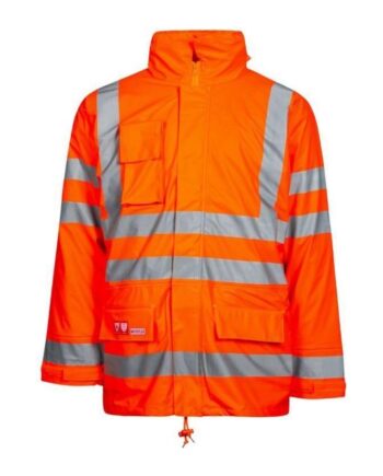 Lyngsøe Brandhæmmende Vis Vinter Regnjakke Foer Lr32 Vis Orange  Regntøj  Beklædning  Discount
