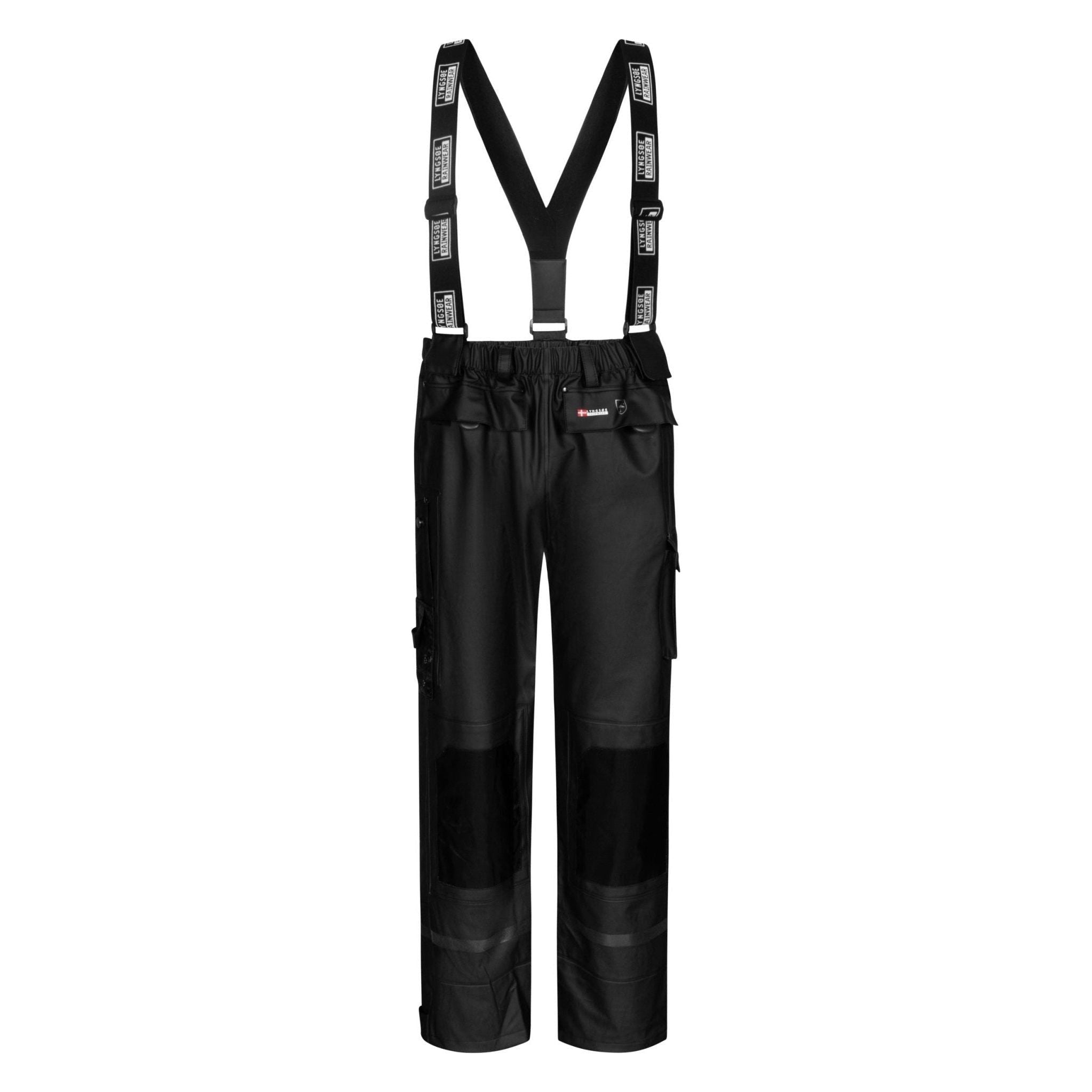 Lyngsøe Regnbukser Kraftig Pvc Kvalitet Lr7012 Black Regntøj 343 Regnbuks