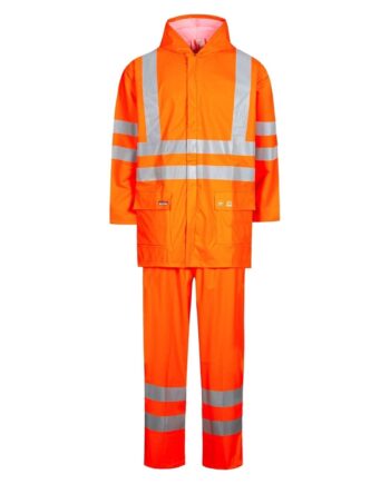 Lyngsøe Vis Regnsæt Kvalitet Lr552 Vis Orange  Regntøj  Iso 20471 Klasse  Vis