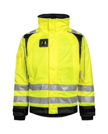Lyngsøe åndbar Vis Regnjakke 99988 Saturn Yellow Black  Regntøj  Discount  Iso 20471 Klasse