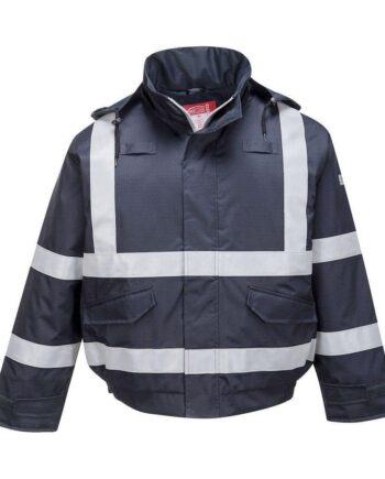 Portwest Bizflame Multi Norm Bomber Regnjakke S783 Marine  Regntøj  Overdele  Regnjakker