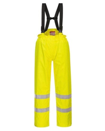 Portwest Bizflame Vis Anti Statisk Regnbukser Med For S781 Gul  Regntøj  Portwest  Spar20