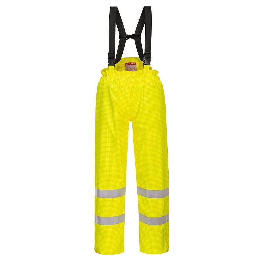 Portwest Bizflame Vis Anti Statisk Regnbukser Med For S781 Gul Regntøj Portwest Spar20