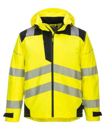 Portwest Pw3 Extreme åndbar Regnjakke Pw360 Gul Sort  Regntøj  Portwest  Regnjakker