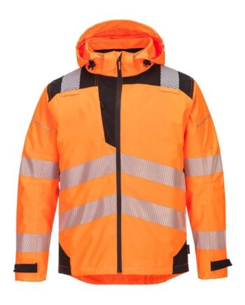 Portwest Pw3 Extreme åndbar Regnjakke Pw360 Orange Sort  Regntøj  Portwest  Regnjakker