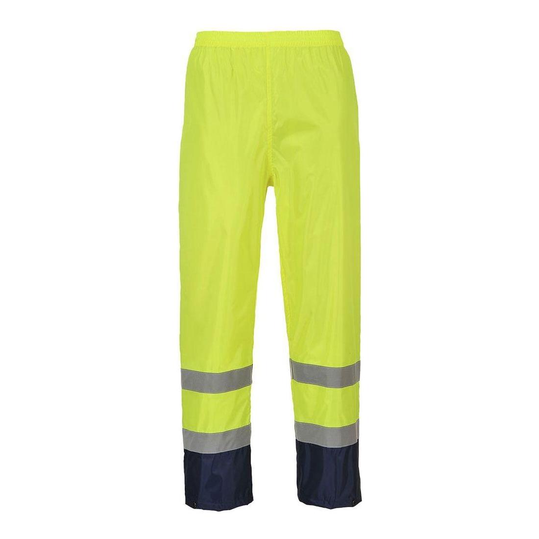 Portwest Vis Klassisk Kontrast Regnbukser H444 Gul Marine  Regntøj  Regnbukser  Underdele