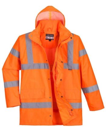 Portwest Vis åndbar Trafik Regnjakke Rt60 Orange  Regntøj  Overdele  Regnjakke