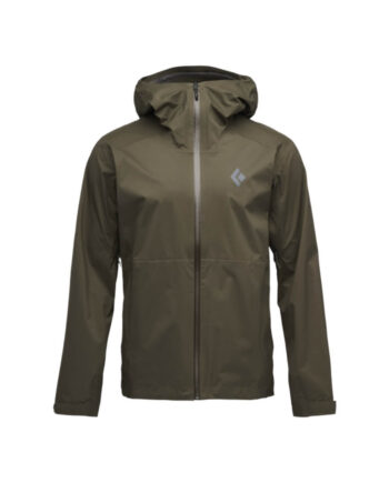 Regnjakke Til Herre Black Diamond Fineline Stretch Rain Shell Mørkegrøn